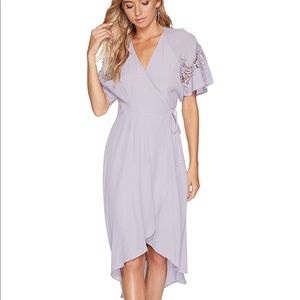 ASTR The Label Crochet Patch Wrap Dress large